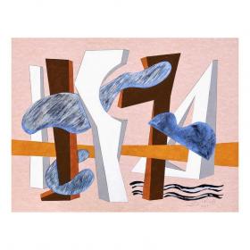  Angelo Rinaldi, "Sintesi di Venezia", acrilico su cartone, h.cm. 44,5x57,5, anno 2008
