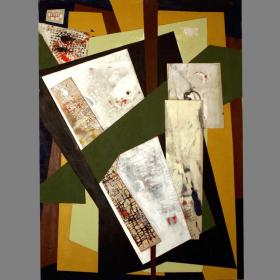 Angelo Rinaldi, " Astratto AR 1", acrilico su cartone, h. cm. 101x72,5, anno 2011, cat. cop. Rossa 